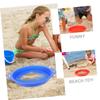 Abaodam 2pcs Plastic Sand Sieve Beach for Fine Mesh Sand Strainer for Outdoor Play in Blue and Red and Impurity Filtration view 2