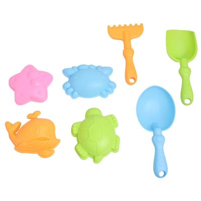 Beaupretty 7pcs Beach Plastic Sandcastle Building for Boys and Lightweight Sandbox Play Tools Promotes Creativity and Imagination Random Colors Random Color