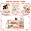 Costzon Kids Doctor Play Set, Wooden Pretend Doctor Kit w/ Eye Chart, Toy CT Machine, Realistic Medical Station & 20 Hospital Accessories, Toy Medical Center Playset for Boys Girls Aged 3+ (Pink) view 4