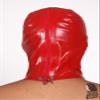 AiCc stylists Red Latex Ranger Power Hood Rubber Mask Back Zipper Cosplay (XS) view 3