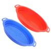 Beaupretty 2pcs Plastic Sand Sifters Fine Mesh Sand Sieves for Beach Outdoor Strainers Blue Red view 1