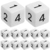 BESPORTBLE 30pcs White Acrylic Dice with Arabic Numerals Smooth Rolling Game Props for Board Games Teaching Parties and Logic Activities view 1