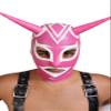 AiCc stylists Halloween Latex Mask Double Cone-Ish Rubber Hood Back Zipper Cosplay (XL) view 1