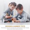 Uonlytech 36pcs Wooden Mallet Hammer for Boys and Natural Smooth Mini Wooden Hammers for Hand-Eye Coordination Safe Interactive Plaything view 2
