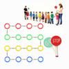 16-Ring Colorful Walking Rope for Preschool - Detachable Safety Line Rope with Smiley Textured Rings, with 1 pcs GO/Stop Sign Handheld view 1