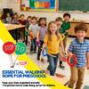 16-Ring Colorful Walking Rope for Preschool - Detachable Safety Line Rope with Smiley Textured Rings, with 1 pcs GO/Stop Sign Handheld view 4