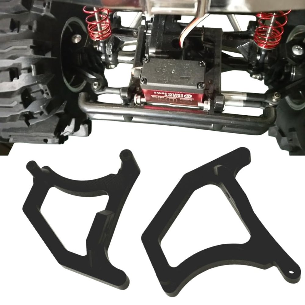 3DEXL Bullhead Bumper Servo Mount Relocation Brackets Front/Rear for Tamiya Clodbuster