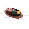 COOLHIYA Realistic Miniature Dollhouse Fake Steak Model for Play Kitchen Accessories Artificial Food Display Prop for Photography Food-Themed Decor and Pretend Cooking view 2