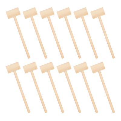 Uonlytech 12pcs Mini Wood Mallet for Solid Wood Hammer Promotes Hand-Eye Coordination Dexterity and Arm Movement Educational Pounding Play Tool for Boys