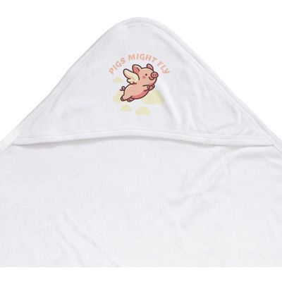 Azeeda 'Pigs Might Fly' Baby Hooded Towel (HT00038886)