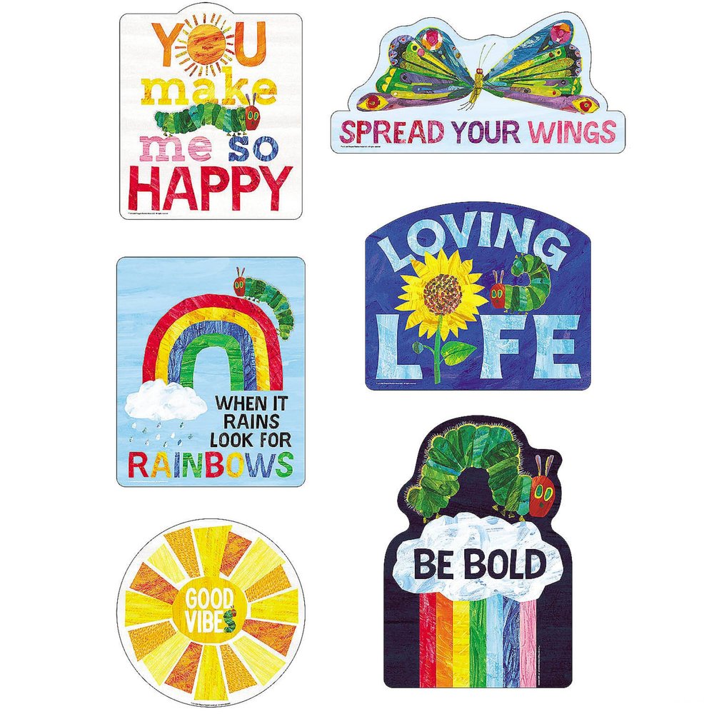 12"  23" World of Eric Carle The Very Hungry Caterpillar Cardstock Wall Cutouts  6 piece