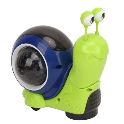 Depisuta Crawling Snail Baby Toy, Plastic Cute Snail Baby Toys with Music and Lights, Universal Shaking Head Interactive Crawling Toddler Electric for Home, School (Green)