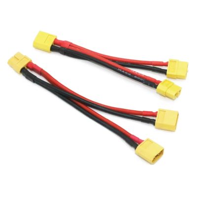 XT30 XT60 XT-60 14awg 16awg RC Connector Parallel Cable Dual Extension Y Kabel Lead Silicone Wire Harness Splitter for Rc Car Parts Replacement RC Car DIY Parts