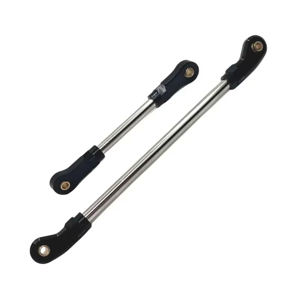 Rc Components For HB R1001 R1002 R1003 For Bronco 1/10 RC Car Upgrade 6061 Aluminum Steering Servo Linkage Set Accessories Parts Replacement(Black)