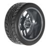 1/10 On Road Tires and Aluminum Wheels 12mm Hex RC Rally Racing Tyres OD 2.56" for Tamiya TT01 TT02 XV01 TA06 A959 PTG2 HPI KYOSHO PTG2 Traxxas 1:10 Street Touring Drift Car (Titanium) view 3