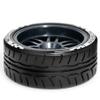 1/10 On Road Tires and Aluminum Wheels 12mm Hex RC Rally Racing Tyres OD 2.56" for Tamiya TT01 TT02 XV01 TA06 A959 PTG2 HPI KYOSHO PTG2 Traxxas 1:10 Street Touring Drift Car (Titanium) view 4