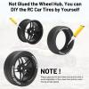 1/10 RC Drift Tires, daitoku 12mm RC Rally Racing Tires and Wheels for Tamiya Traxxas HPI KYOSHO XV02 XV01 TT01 TT02 PTG2 A959 - Style C (Black) view 2