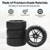 1/10 RC Drift Tires, daitoku 12mm RC Rally Racing Tires and Wheels for Tamiya Traxxas HPI KYOSHO XV02 XV01 TT01 TT02 PTG2 A959 - Style C (Black) view 4