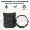 12mm RC Drift Tires and Wheels, daitoku 1/10 RC Rally Racing Tires for Tamiya Traxxas HPI KYOSHO XV02 XV01 TT01 TT02 PTG2 A959 - Style D (White) view 4