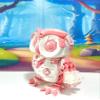 3D Printed Cyber Owl Figurine, Articulated Owl Bird Toy-4.5" White and Pink Cyber Owl, Posable and Movable Cyber Owl -ACO-PNK view 4