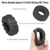 1.3 Crawler Tires, daitoku 65 * 25 * 33mm 1.3 RC Tires for SCX24 TRX4M AX24 1/18 1/24 RC Crawler - Style B view 2