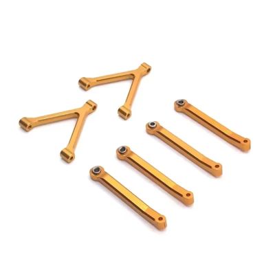 Rc Upgrade Spare For SG-2801 SG2801 For Mini Alloy D90 Metal Upgraded Connecting Rod Set RC Car Spare Parts(Yellow)