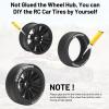 12mm RC Drift Tires and Wheels, daitoku 1/10 RC Rally Racing Tires for Tamiya Traxxas HPI KYOSHO XV02 XV01 TT01 TT02 PTG2 A959 - Style D (Black) view 2