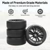 12mm RC Drift Tires and Wheels, daitoku 1/10 RC Rally Racing Tires for Tamiya Traxxas HPI KYOSHO XV02 XV01 TT01 TT02 PTG2 A959 - Style D (Black) view 4