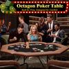 FinerFurnis 8-Player Octagon Poker Table Foldable Design with Collapsible Legs and Cup Holders Professional Casino Quality for Texas Holdem and Blackjack Card Games view 2