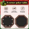FinerFurnis 8-Player Octagon Poker Table Foldable Design with Collapsible Legs and Cup Holders Professional Casino Quality for Texas Holdem and Blackjack Card Games view 4