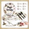 168pcs Magical Wizard Plates Napkins Birthday Party Decorations Disposable Paper Cups Tableware Set Magical Party Supplies for Kids Boys Birthday Decor 24 Guests view 3