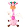 LLUKEME Dancing Giraffe Toy Stuffed Animal Baby Toys Singing Song Toddlers Toy Repeats What You Say Glowing Musical Toy for Baby Birthday Gift Groovy Giraffe Toy (Pink Giraffe) view 1