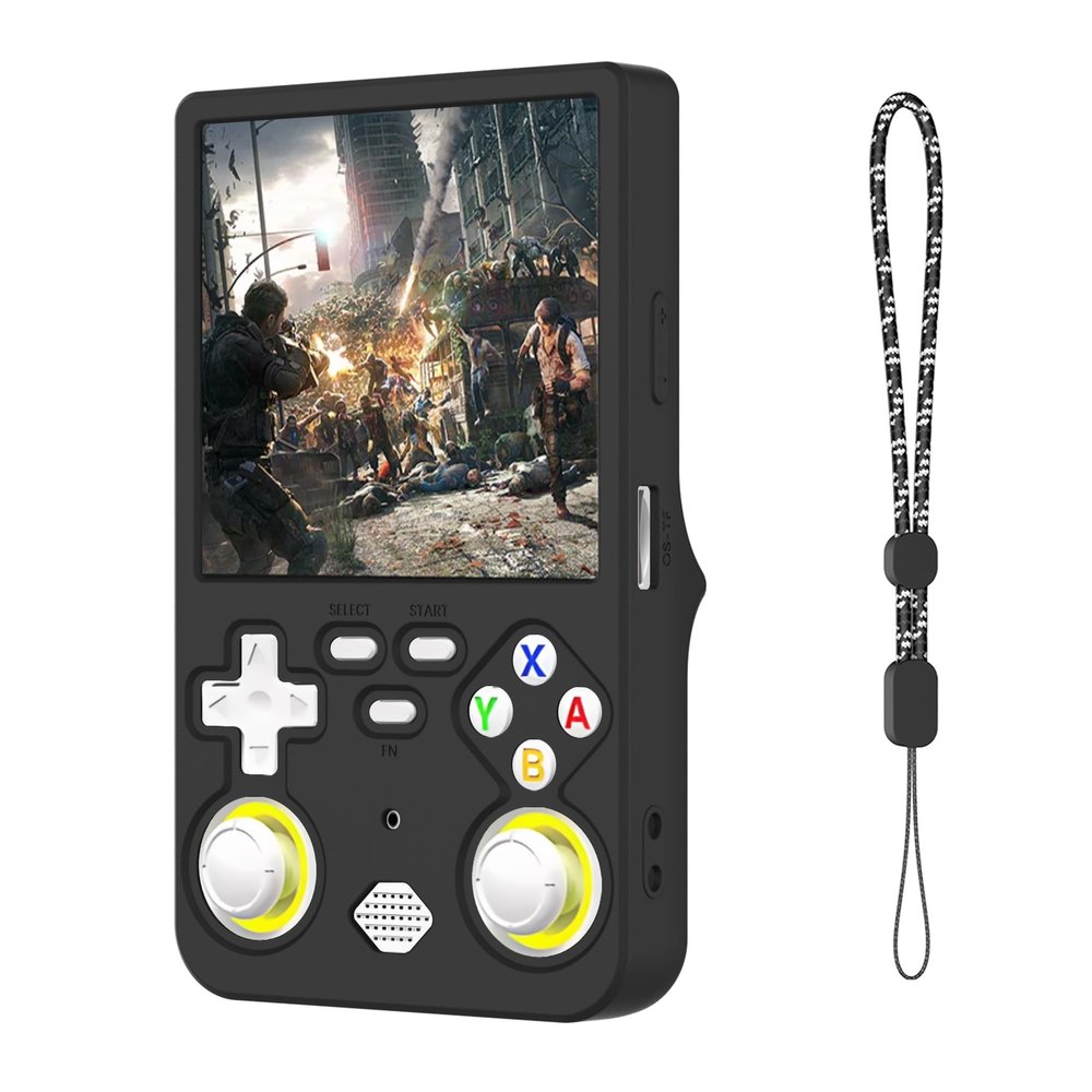 Silicone Case for R36 Ultra Handheld Game Console, Soft Protective Case Against Scratch and Drop-Black