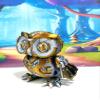 3D Printed Cyber Owl Figurine, Articulated Owl Bird Toy-4.5" White and Pink Cyber Owl, Posable and Movable Cyber Owl -ACO-OBG view 4