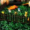 1Pc 35 Inches Brown Mini Fairy Garden Fence, Micro Landscape Miniature Ornaments for Dollhouse, Crafts, Diorama Project, Plant Pot DIY view 2