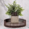 1Pc 35 Inches Brown Mini Fairy Garden Fence, Micro Landscape Miniature Ornaments for Dollhouse, Crafts, Diorama Project, Plant Pot DIY view 4