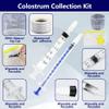 100PCS Colostrum Collector, SEILETOO Syringes for Collecting Colostrum, Colostrum Collection Kit 50PCS 1mL and 50PCS 3mL Syringes with Cap, 4X Measuring Cup, 10X Storage Bags, 300 Labels view 3