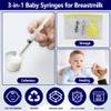 100PCS Colostrum Collector, SEILETOO Syringes for Collecting Colostrum, Colostrum Collection Kit 50PCS 1mL and 50PCS 3mL Syringes with Cap, 4X Measuring Cup, 10X Storage Bags, 300 Labels view 4