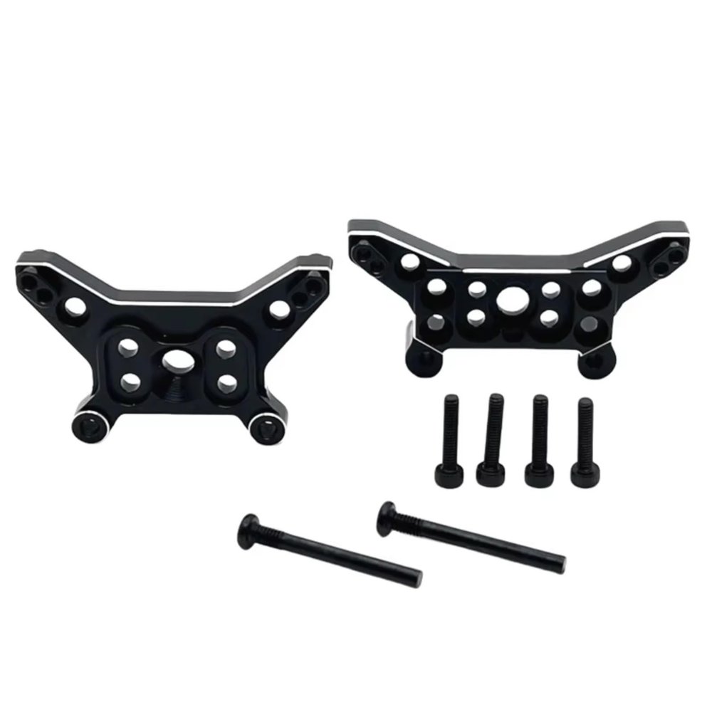 Rc Components For MJX 14211 1/14 Metal Front And Rear Shock Tower Plate RC Car Upgrade Parts Accessories Repair Replacement(Black)