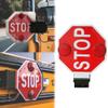 18'' LED Stop Sign for School Bus - High Visibility Aluminum Parking Signal Arm, Flashing, Automatic Retraction, Side-Mounted (2pcs) - Essential Safety Equipment view 1