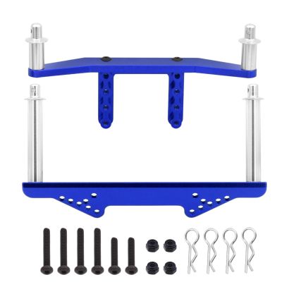 RC Car Upgrade Parts for Traxxas for Slash 2WD for Rustler for Stampede for VXL 1/10 rc Car Metal Front & Rear Body Mounts with Posts Upgrade Parts(Blue)
