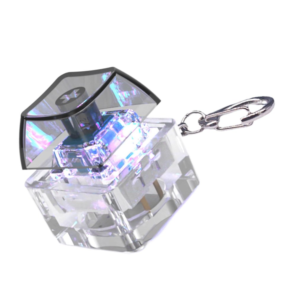 1PC 1-Key LED Light Keyboard Clicks Toy Keycap Tester for Stress Relief and Sensory Play Semi Clear Anxiety Relief Gadget