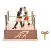 Bnineteenteam Interactive Boxing Fun, Hand Made Collectible Clockwork Boxing Toy, Decorative Display for Coffee Bars, Homes view 1