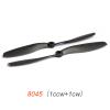 1Pair RC Propeller CW CCW 8x4.5 9x4.7 10x4.5 11x4.7 12x3.8 14x4.7 Inch Carbon Fiber Nylon Hybrid Black 2-Vane Propellers with Adapter Rings for Drone, RC Airplane & FPV Model (1Pair 8045) view 3