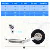 Aluminum Alloy Retractable Spring Landing Gear 11/12/13/14cm with 45mm 50mm Sponge Wheel Compatible with Fixed Wing RC Airplane Accs (130mm) view 2
