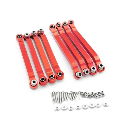 Rc Upgrade Spare For MN D90 D96 For MN98 For MN99S MN45 Metal Chassis Link Rod Pull Tie Linkage RC Car Upgrades Parts Accessories(Red)