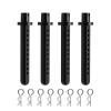Rc Upgrade Spare For Axial For SCX10 1/10 4 Pcs Aluminum Body Post Mounting Car Shell With R Clamp Fixing RC Crawler Vehicle Parts Accessories(Black) view 1