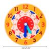 Jesscasday Wooden Teaching Clock Learning Toy for Time Hour Minute Cognition Learning Toy Aids for Preschool Junior Grad for Kids Kindergarten for Toddlers for Preschool for Teachers for Kids Math view 3