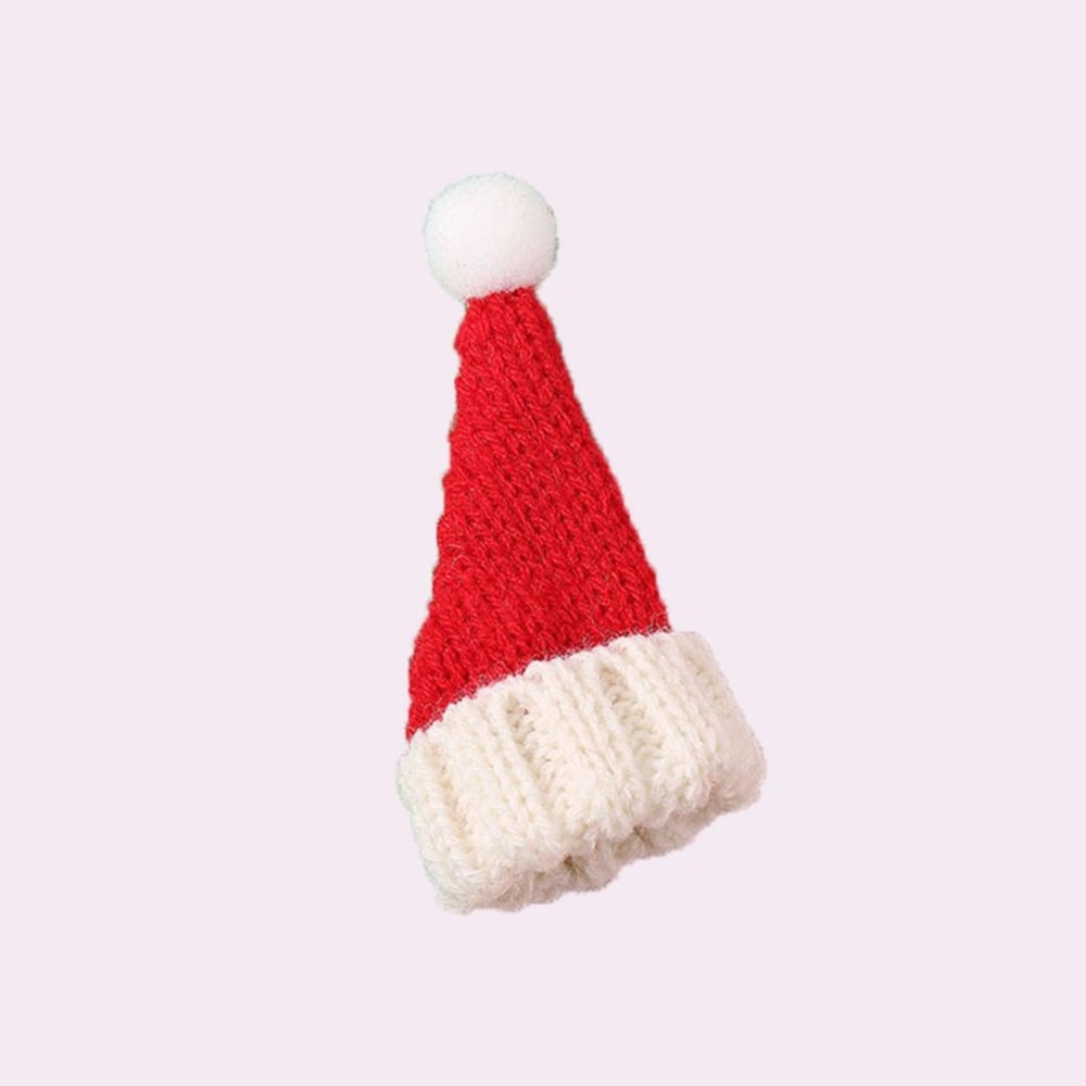 AJJXIANQE Mini Christmas yarn scarf, hat, plush teddy bear figurine decoration gift