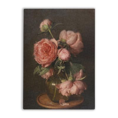 1000 Piece Dark Peonies Jigsaw Puzzle - Wooden Material, Hd Quality Photo, Thick & Sturdy for Adults, Women & Men, Challenging Party Activity Toy, Ideal for Christmas Gatherings